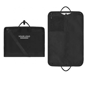 Factory Customized Waterproof Folding Polyester Garment <b>Bag</b> Reusable Portable Black Dress Suit Cover for <b>Clothing</b> - Product Image 2