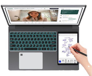 Dual Màn hình máy tính xách tay 15.6 inch IPS + 7 ''cảm ứng in-tel N100 Max 32G DDR4 2t SSD mỏng văn phòng Máy Tính Xách Tay PC máy tính - Product Image 4