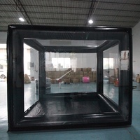 Tente gonflable transparente en PVC, abri d'entraînement, étanche, mobile, pour usage domestique