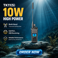 QUANSHENG TK11(5) Talkie-walkie portable Portée 10 km Puissance 10 W Batterie 2500 mAh Haute puissance
