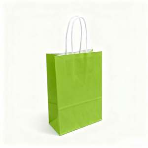 Sacs en papier personnalisés KM pour fêtes, sacs à emporter pour les entreprises, sacs en papier écologiques verts pour Noël, petits emballages cadeaux - Product Image 2