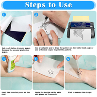Papier de transfert thermique à base d'huile format A4 avec 4 couches pour artistes débutants, accessoire de maquillage permanent, marque JM