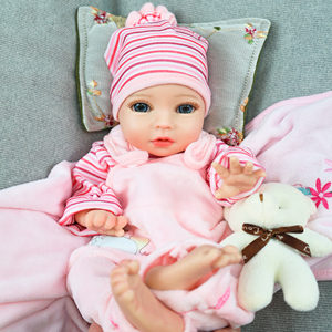 Muñeca Reborn de Silicona Platino 100% de Cuerpo Completo Suave de 13 Pulgadas, Juguete de Recién Nacido Gordito, Juguetes de Compañía para Niñas, Efecto Mojado - Product Image 5