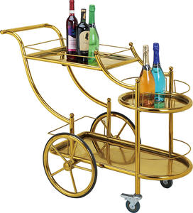 Chariot de snack-bar Chariot d'hôtel Chariot de cuisine avec roues Chariot de service en métal Chariot de bar pour servir dans les hôtels - Product Image 1