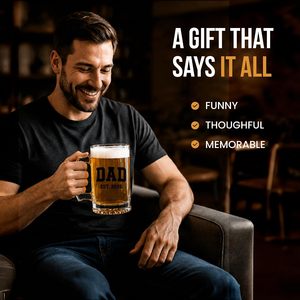 <span class=keywords><strong>Mug</strong></span> à bière pour papa pour la première fois, cadeau pour la fête <span class=keywords><strong>des</strong></span> pères, verre pour jeune papa, <span class=keywords><strong>mug</strong></span> à bière 16 oz, verre 'Papa depuis 2026' - Product Image 2