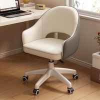 Chaise de bureau ergonomique en forme d'œuf, personnalisable OEM, bicolore en PU, pivotante hydraulique, vente en gros directe usine