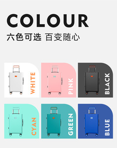 Valigia Trolley Leggera in Plastica PC Stile Macaron, Guscio Rigido Silenzioso con Ruote Girevoli e Gancio Portatile per Vacanze - Product Image 2