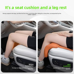 Repose-Jambes Universel Quatre Saisons en Cuir Confortable pour Voiture, Housse de Siège Luxe Ventilée Perforée, Rallonge de Repose-Jambes - Product Image 4