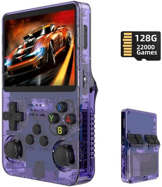 HOT R36S Retro Handheld Gaming Console 3.5 Inch IPS Screen Video Game Console Player Built in 22000 Games 128G for Kid Gift