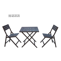 Chaises et tables pliantes en alliage d'aluminium modernes pour l'extérieur et l'hôtellerie, imperméables et résistantes au soleil