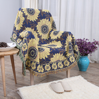 Dulcis Offre Spéciale Couverture Pliée Tissée en Coton Style Bohème Réaliste Écologique avec Pompons, Design Personnalisé, Toutes Saisons