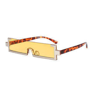 Супергорячие очки 17645 модные пластиковые прямоугольные 2021 прозрачные линзы половина оправы Солнцезащитные очки - Product Image 3