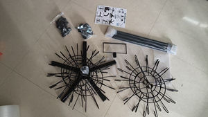 RH-DR06 1850*480mm cinque livelli Spinner espositore da pavimento mobile espositore con ganci bloccati - Product Image 5