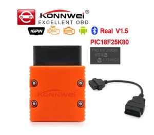 안드로이드 폰을위한 자동 KONNWEI ELM327 V1.5 OBD2 스캐너 KW902 블루투스 호환 자동 스캐너 MINI ELM 327 OBD 2 KW902 코드 리더