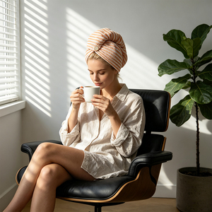 <span class=keywords><strong>Serviette</strong></span> en microfibre gaufrée 350 g/m² pour séchage rapide des cheveux, ultra absorbante, certifiée GRS, prix usine, vente en gros, logo personnalisé - Product Image 1