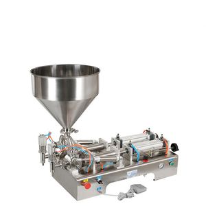 Máquina de llenado de pasta de cacahuete, achiot y miel de doble cabezal con mezclador o calentador - Product Image 2