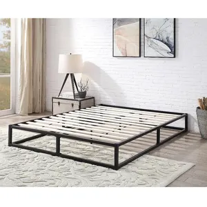 simple wrought iron metal frame platform bed base for sale