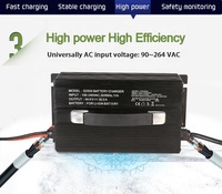 Chargeur de batterie LiFePO4 XIETONG S2500 12.6V 29.2V 50A 54.6V 30A 12V 24V 48V pour voiture hybride, chariot élévateur, voiturette de golf 630W-1800W 85%