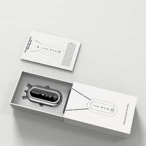 เครื่องฟอกอากาศแบบติดคอขนาดเล็กพกพาสะดวก ชาร์จผ่าน USB ใช้ได้ในรถยนต์และสำนักงาน รับประกัน 1 ปี - Product Image 2