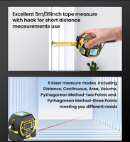 Nouveau télémètre laser, mètre de distance laser 40m/60m, ruban à mesurer numérique laser, outil de mesure, ruban à mesurer
