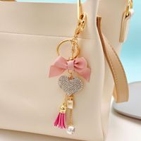 Porte-clés Cœur en Cristal Strass pour Femme, Breloque pour Sac à Dos, Clé de Voiture, Pendentif de Sac à Main, Cadeau d'Anniversaire pour Femme