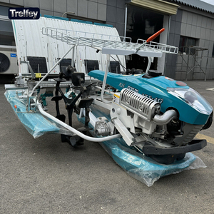 เครื่องปลูกข้าวแบบเข็นมือสำหรับฟาร์มขนาดเล็ก 4/6 แถว ระบบปรับไฮดรอลิก เกียร์เครื่องยนต์ ผลผลิตสูง - Product Image 1