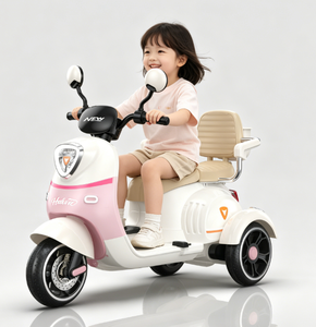 Double Seat <strong>12V</strong> 4.5AH 380*2 Motor Kids Electric <strong>Motorcycle</strong> <strong>Ride</strong> <strong>on</strong> Tricycle with Remote Control for Parent-child Outdoor Play - Product Image 3