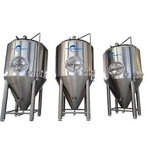Tonsen 500l 1000l 2000l 3000l acciaio inossidabile freddo rivestito conico birra fermenteurs