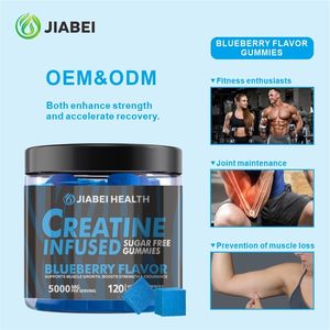 Gomitas de Creatina Monohidrato 5000mg Sin Azúcar con Sabor a Arándano para Apoyo a la Recuperación y Fuerza Muscular, Marca Privada OEM - Product Image 2