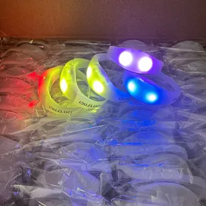 Concert RGB Cheaper Led Light Flashing With Music Sound Activated Silicone Led Rgb Lights Bracelet