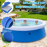 Maßgefertigter Tragbarer Outdoor-Schwimmpool für Kinder und Erwachsene, Langlebiger Aufblasbarer Pool mit Drop-Stitch-Technologie, Solarbetrieben, UV-Beständig, aus PVC