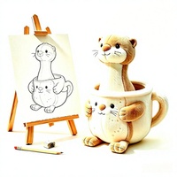 Fabricant de jouets en peluche personnalisés sur mesure – Peluches Otter et Sloth au design dessiné à la main avec accessoires d'étiquettes personnalisées pour la vente au détail