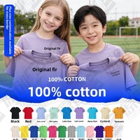 T-shirt pour enfants en pur coton, logo personnalisé, lettrage, blanc, manches courtes, grande taille, tenue parent-enfant, école maternelle, élève