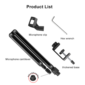 Support <span class=keywords><strong>de</strong></span> microphone professionnel robuste et réglable pour studio <span class=keywords><strong>de</strong></span> musique, <span class=keywords><strong>bras</strong></span> articulé <span class=keywords><strong>de</strong></span> bureau pour <span class=keywords><strong>micro</strong></span>, idéal pour les événements en direct et la vente en gros - Product Image 4