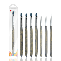 Offre Spéciale – Kit de 7 Pinceaux à Ongles Professionnels Personnalisables avec Logo, Manche en Acrylique Texture Marbre, pour Salon de Manucure