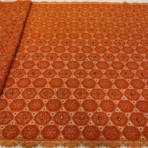 Tessuti in Pizzo con Paillettes e Perline di Alta Qualità Nigeriana, Delicato Pizzo per Abiti <span class=keywords><strong>da</strong></span> <span class=keywords><strong>Sposa</strong></span> e <span class=keywords><strong>da</strong></span> Cerimonia - Product Image 2