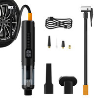 Compresseur d'air portable pour gonflage de pneus, pompe à pneus numérique 150 PSI avec lumière LED, aspirateur sans fil, accessoires multiples pour voiture