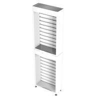 Custom machen Modedesign MDF Slatwall Wandschrank Perücke Display Vitrine