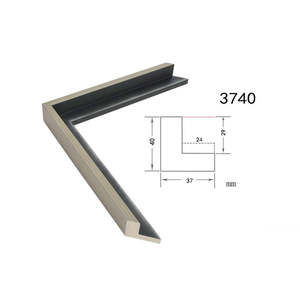 Más vendidos, decoración blanca y negra, gran cartel moderno de madera en forma de L, marco flotante <span class=keywords><strong>para</strong></span> lienzo - Product Image 4