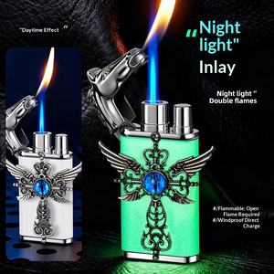 Novel High-quality Handmade Metal <strong>Lighter</strong> Arc Inflation Feature Directly Shoots Flames Towards Open Flame. Dual Fire Starter - Product Image 3