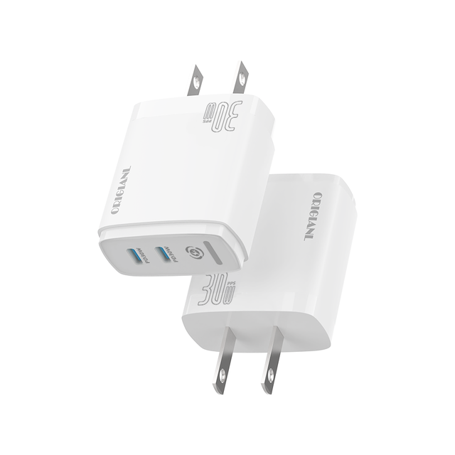 Smart Phone Chargers Multi Usb Type C PD 3.0 40W 5V/2A Super Fast Charging Two Plugs Quick Wall Charger