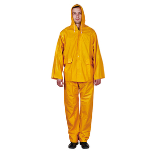 <span class=keywords><strong>Impermeable</strong></span> Plegable <span class=keywords><strong>Largo</strong></span> para <span class=keywords><strong>Hombre</strong></span> R021, de PVC/Poliéster, con Alta Visibilidad y Reflectividad de Seguridad para Viajes - Product Image 5