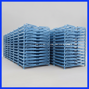Étagère de rangement pliable et empilable pour pneus en métal robuste avec surface électrolytique en bleu, vert phthalocyanine ou argent - Product Image 2