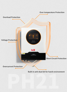Sk 10kw हाइब्रिड इनवर्टर डबल आउटपुट 230vwwati शुद्ध साइन वेव 2 mpt सौर चार्ज नियंत्रक एसी से एसी 48v बैटरी वोल्टेज - Product Image 4