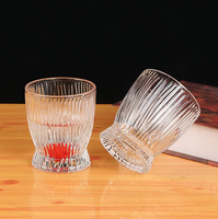 Ensemble de pichets en verre personnalisés sans BPA, anti-fuite, grande capacité, avec verres à grain vertical moderne – Vente en gros
