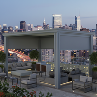 Moderne Aluminium-Pergola mit Klappbarem Dach, Schneller Versand für Outdoor-Wohnbereiche