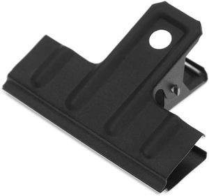 Pince à documents en métal de 75 mm avec logo gravé au laser, pince à ressort géante, pince bulldog en métal pour documents, journaux, dessins - Product Image 1