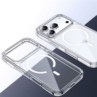 Coque de téléphone transparente en acrylique avec chargement magnétique sans fil pour iPhone 18 17 Air 17E 16 15 14 13 12 11 Pro Max XS 8 Plus