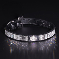 Collier d'été tendance pour animaux de compagnie avec design couronne diamantée, collier durable en cuir PU pour chiens et chats, vente en gros