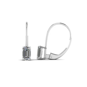 Semplici orecchini a bottone in cristallo color argento per donna, accessori moda da indossare tutti i giorni - Product Image 3